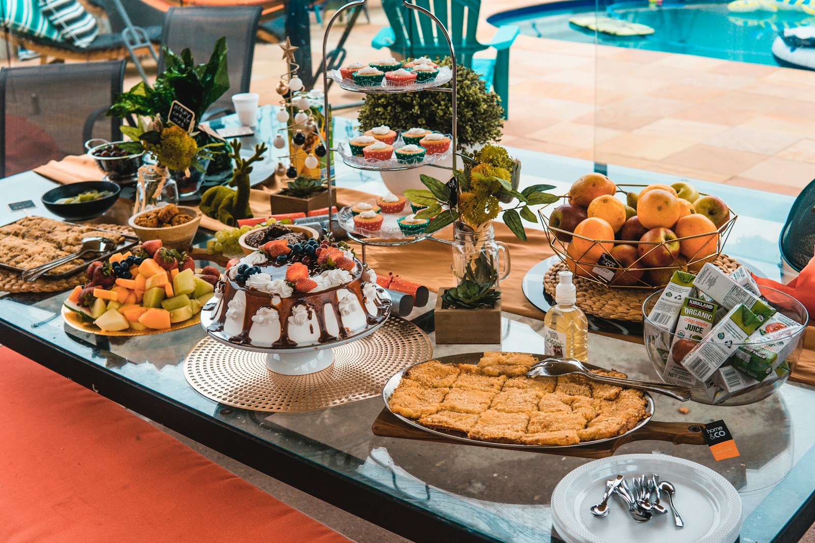 variety of food on table